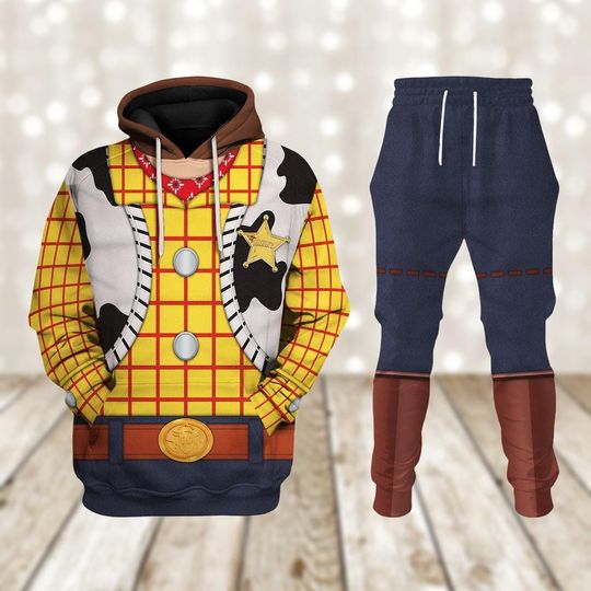 Halloween Toy Story Woody Costume Cosplay 3D Hoodie, Disney Costume Sweatpants, Buzz Lightyear Costume, Disneyland Costume For Family