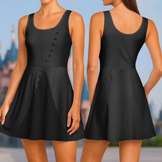 Wicked Skater Dress, Elphaba Costume Dress Women, Green Witch Cosplay, Broadway Musical Gifts, Elphaba Costume Outfit, Wicked Merch