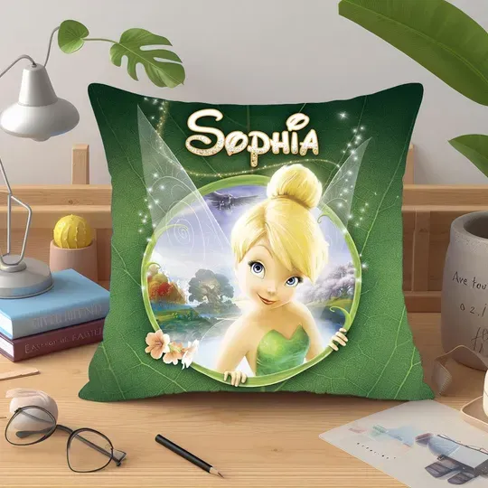 Personalized Tinker Bell Pillow, Cartoon Throw Pillow