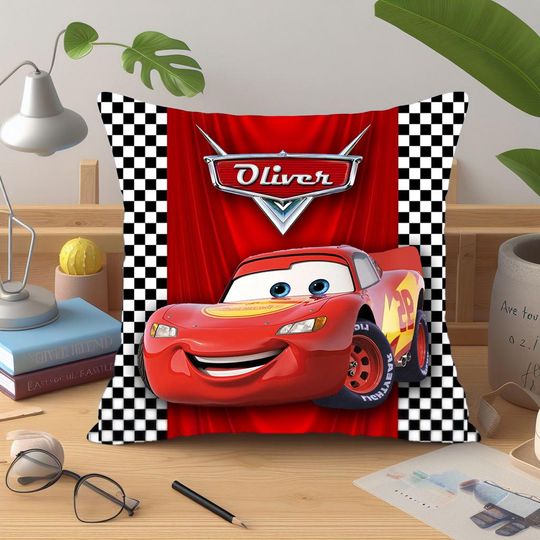 Discover Personalized Cars Pillow  16x16 in Front and Back Design  100% Polyester  Includes Insert and Zipper for Easy Washing