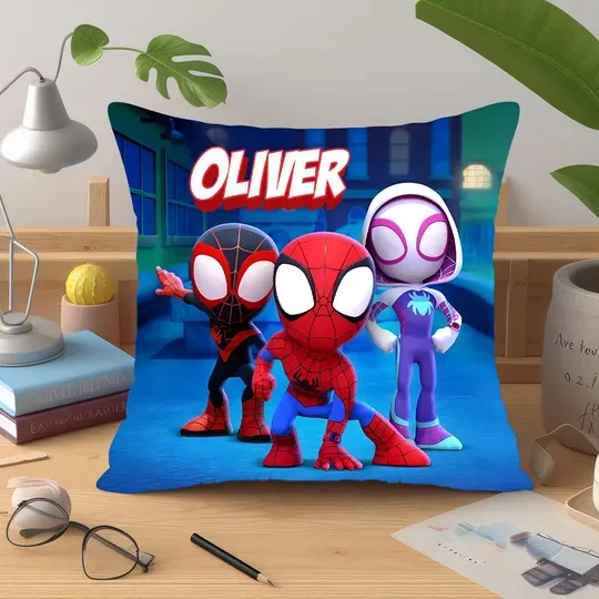 Personalized Spidey Pillow, Cartoon Throw Pillow