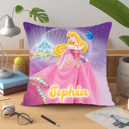Personalized Sleeping Beauty Pillow, Cartoon Throw Pillow