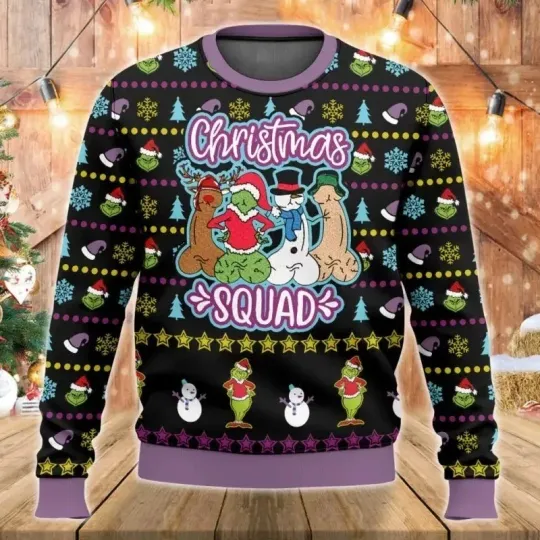 Funny Christmas Ugly Sweater, Ugly Christmas Sweater Gift, All Over Print