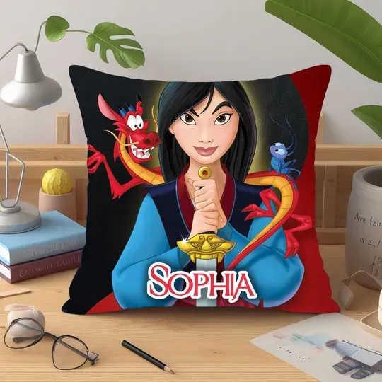 Almohada Mulan Pillow, Cartoon Throw Pillow