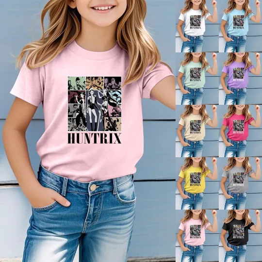 Kpop Demon Hunters Tshirt Huntrix Inspired K-Pop Fan Gift Anime Style Unisex Top