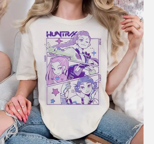 Kpop Demon Hunters Tshirt, Kpop Shirt, Jinu Manga Shirt, Kpop Huntrix Pin, Demon