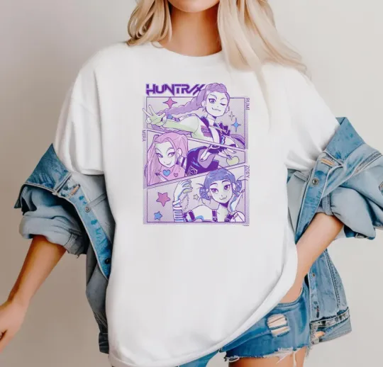 Discover Kpop Demon Hunters Shirt, Huntrix Girl T-Shirt, Kpop Idol Group Shirt, Gift for Fan