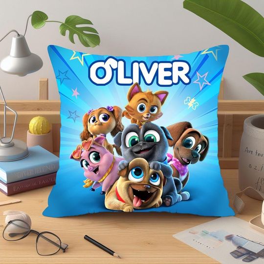 Discover Personalized Puppy Dog Pals Pillow, Cartoon Throw Pillow
