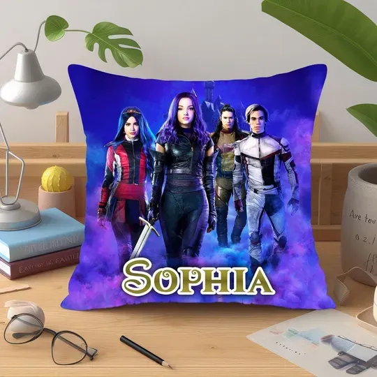 Discover Personalized Descendants Pillow, Cartoon Throw Pillow