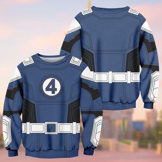 Fantastic Four Costume Sweatshirt, Superhero Sweatshirt, Gift for Men, Fantastic 4 Cosplay Sweatshirt, Superhero Merch
