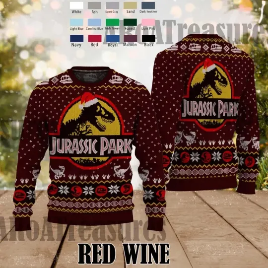 Discover Dino Ugly Christmas Sweater, Dinosaur Christmas Sweater, Ugly Christmas Sweater
