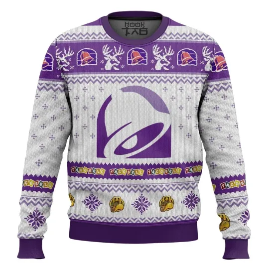 Taco Bell Ugly Sweater Unique Holiday Gift for Taco Bell Fans