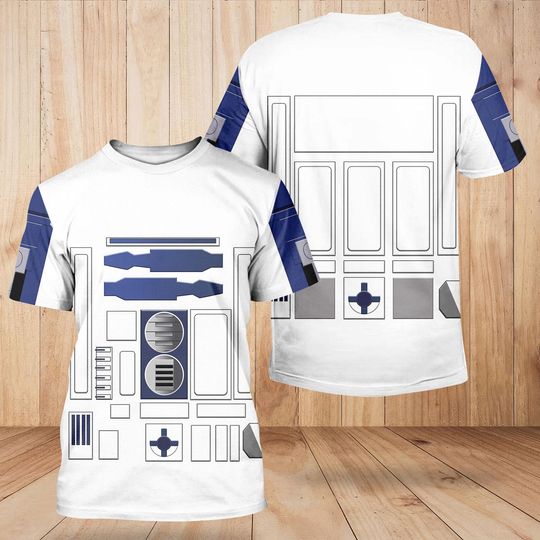R2D2 Star Wars Cosplay Shirt, Star Wars Droid Tee, Robots Shirt, Galaxy's Edge Shirt, Star Wars Costume, Halloween Gift For Him