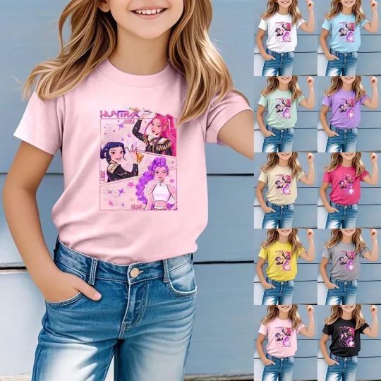 Discover Kpop Demon Hunters Shirt, Huntrix Girl T-Shirt, Demon Hunter Merch, Gift For Fan