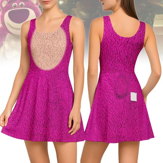 Disney Toy Story Lotso Bear Skater Dress, Women's Cosplay Costume