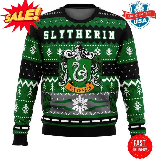 Harry Potter Slytherin House Ugly Christmas Sweater