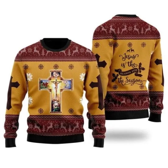 Discover Jesus Christmas Ugly Christmas Sweater, For Men & Women, Gifts For Christians