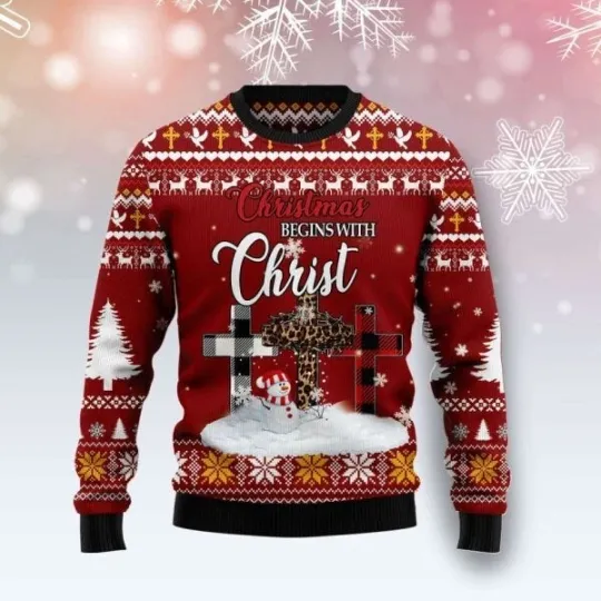 Discover Christian Christmas Ugly Christmas Sweater Jesus Is my God Christmas Sweater