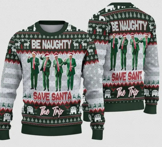 Discover Donald Trump Dance Ugly Christmas Sweater, Trump 2024 Ugly Xmas Sweater