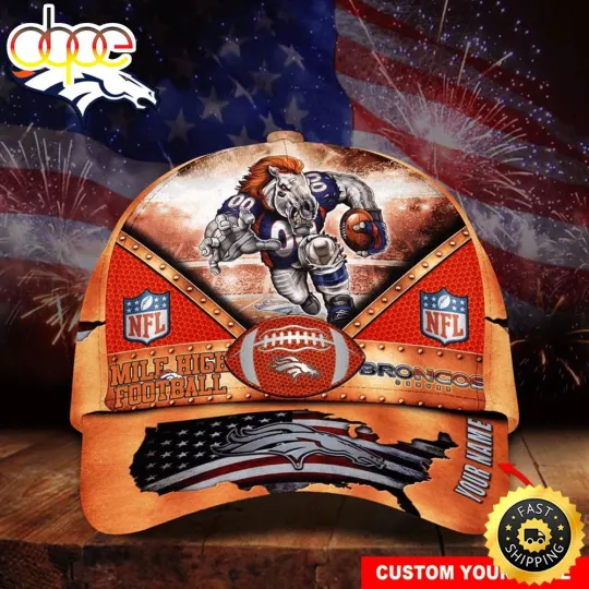 Discover Custom Denvers Team Broncos National Team Baseball Cap, Football Custom Cap