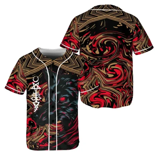 Discover Hell Wolf Halloween Premium Baseball Jersey
