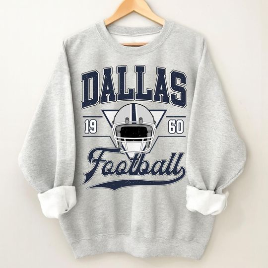 Vintage Dallas Football Sweatshirt: Retro 1960s Game Day Apparel