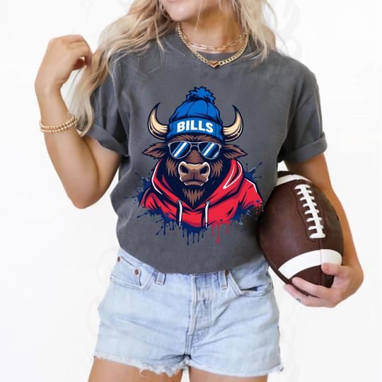 Discover Buffalo Football Crewneck Sweatshirt, Vintage Fan Gifts for Game Day, Trendy Sports Gift, Unisex Buffalo Hoodie