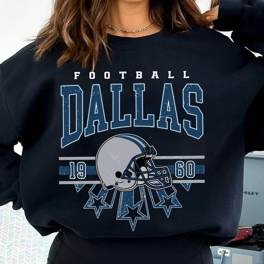 Discover Vintage Dallas Football Sweatshirt, Trendy Dallas Football Fan Gift, Dallas Game Day Shirt, Dallas Shirt, Game Day Shirt.