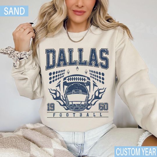 Discover Vintage style Dallas Football sweatshirt, Football shirt,Dallas football Crewneck tshirt, Game day Football,American football tee