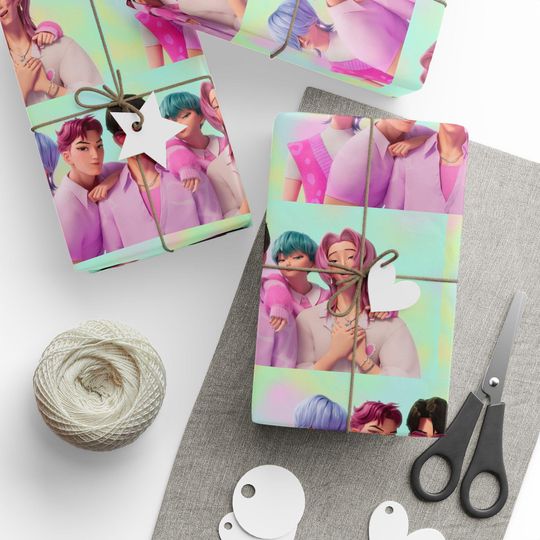 K-Pop Demon Hunters The Saja Boys Gift Wrap, Gift Wrap Sheets, Christmas Wrapping Paper, Unique Gift Wrap, Gift Packaging