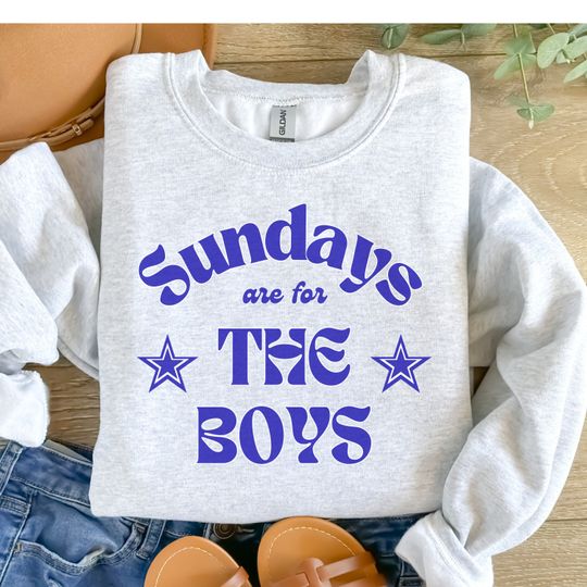 Dallas Cowboys Football Sweatshirt, Retro Cowboys Sweatshirt, Sundays are for the Boys, Cowboys Crewneck
