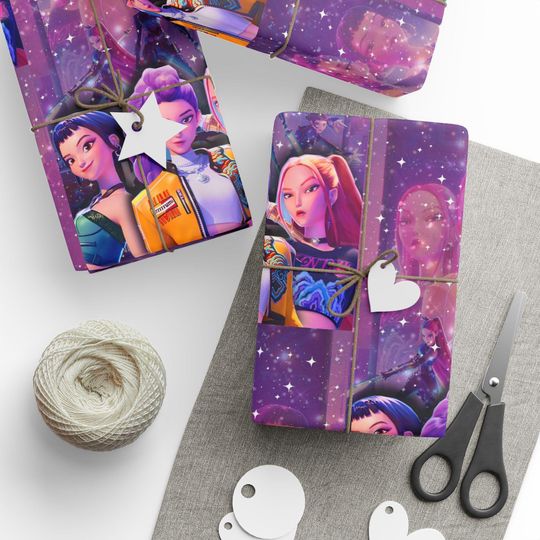 K Pop Demon Hunter Wrapping Paper for All Occasions, Gift Wrap, Holiday Celebrations, Birthday Parties, Unique Gift Packaging