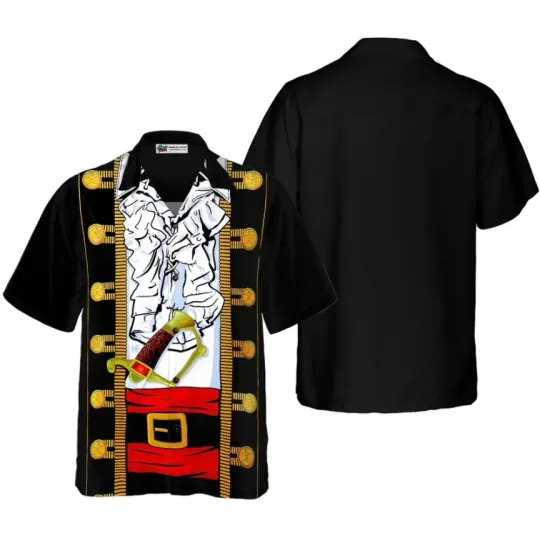 Discover Funny Pirate Costume Short Sleeve Halloween Hawaiian Shir