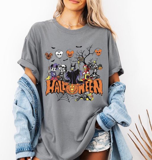 Embroidered Mickey & Friends Halloween T-Shirt