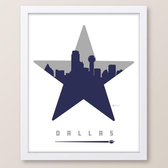 Discover Dallas Texas Football Poster