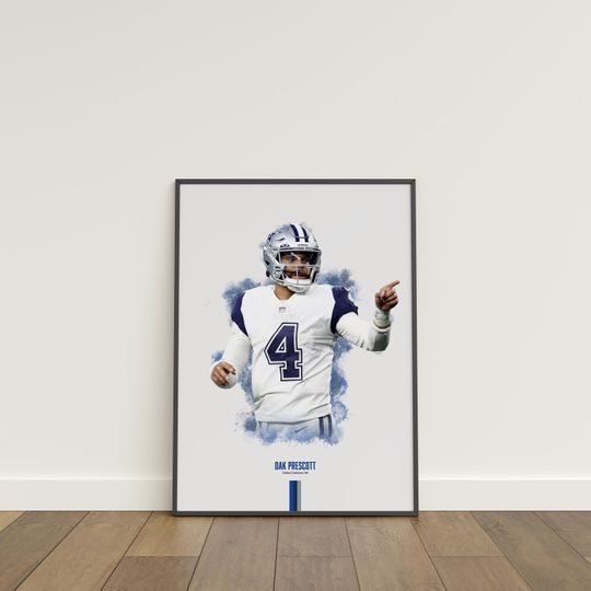 Discover Dak Prescott Dallas Cowboys Poster: football Football Wall Art