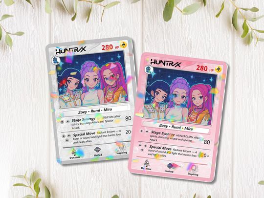 Custom HUNTRX KPop Demon Hunter Card  Personalized Anime-Inspired KPop Collectible, Unique Fan Gift, Birthday Present for KPop Lovers