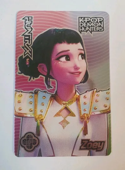 KPOP DEMON HUNTERS CARD Huntrix Zoey Acrylic Card