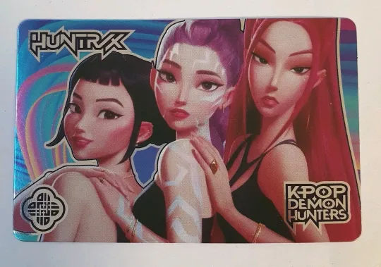 KPOP DEMON HUNTERS CARD Huntrix Group Acrylic Card Rumi Mira Zoey