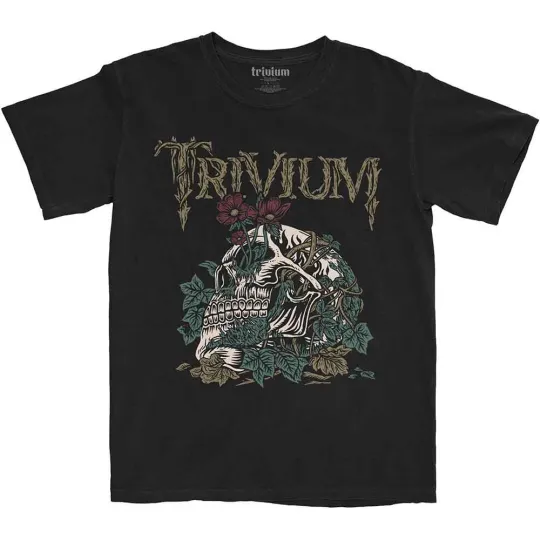 Discover Trivium Skelly Flower Band Logo T-Shirt Men