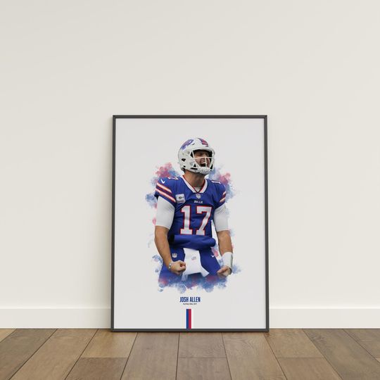 Josh Allen Buffalo Bills Vertical Poster Wall Art
