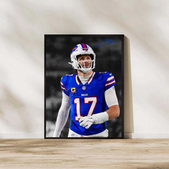 Josh Allen Buffalo Bills Poster Print | football Man Cave Decor
