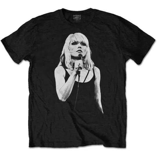 Discover Debbie Harry T Shirt Open Mic Blondie Band Logo Official Mens Black XL