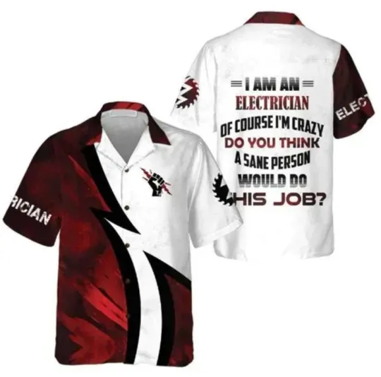 Proud To Be An Electrician Halloween Hawaiian Shirt