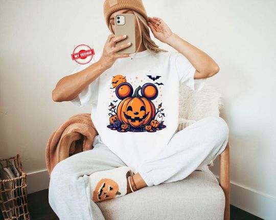 Discover Cute Halloween Pumpkin T-Shirt, Matching Family Outfit, Gift For Her