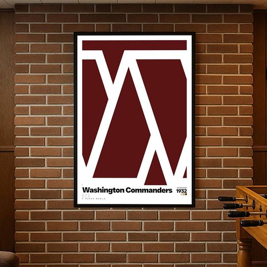 Washington Commanders Football Poster  
Sports Art Poster  
Premium Matte Vertical Wall Decor