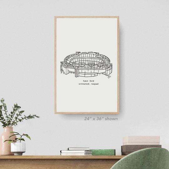 Washington Commanders Fan Poster, Vertical Matte Print, Football Artwork, Gift for Fans