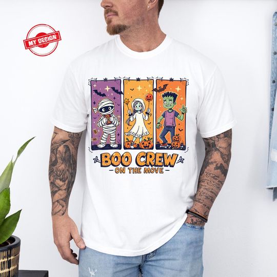 Discover Halloween Boo Crew T-Shirt, Spooky Season Tee