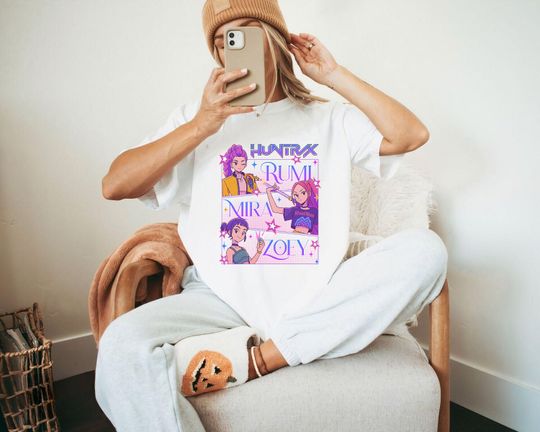 Discover Kpop Demon Hunters T-Shirt, Korean Pop Lover Gift, Kpop Huntrix Tee, Saja Girls Kids Shirt