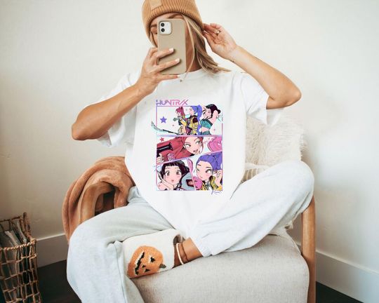 Discover Kpop Demon Hunters T-Shirt, Korean Pop Lover Gift, Kpop Huntrix Tee, Saja Girls Kids Shirt